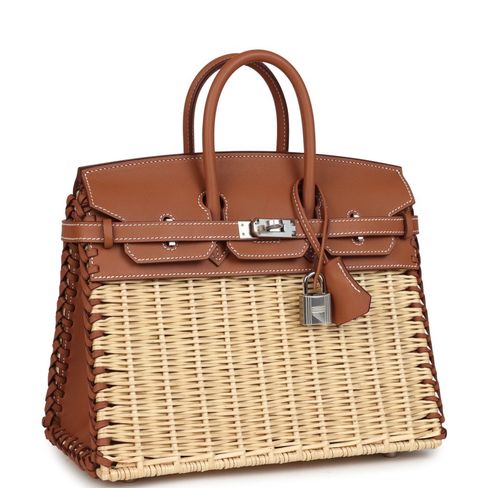 Hermes Picnic Birkin Sellier 25 Gold Swift Palladium Hardware - Image 2