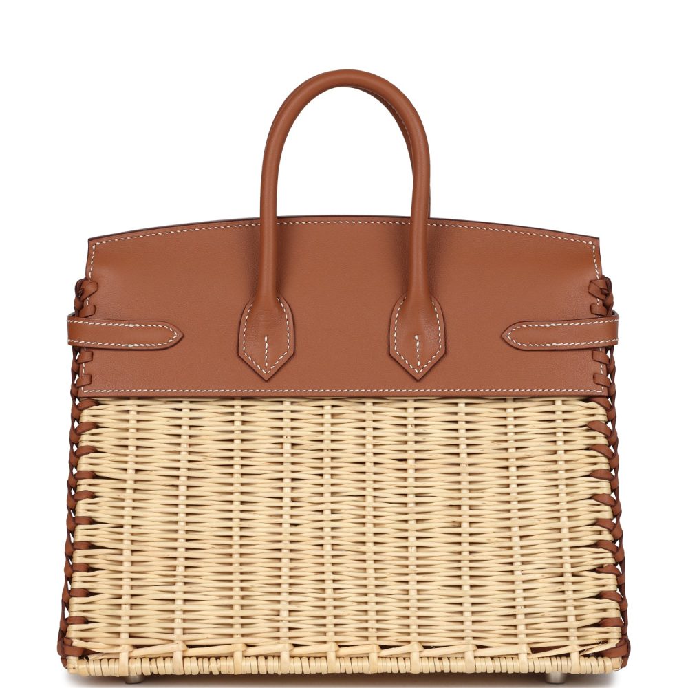 Hermes Picnic Birkin Sellier 25 Gold Swift Palladium Hardware - Image 4