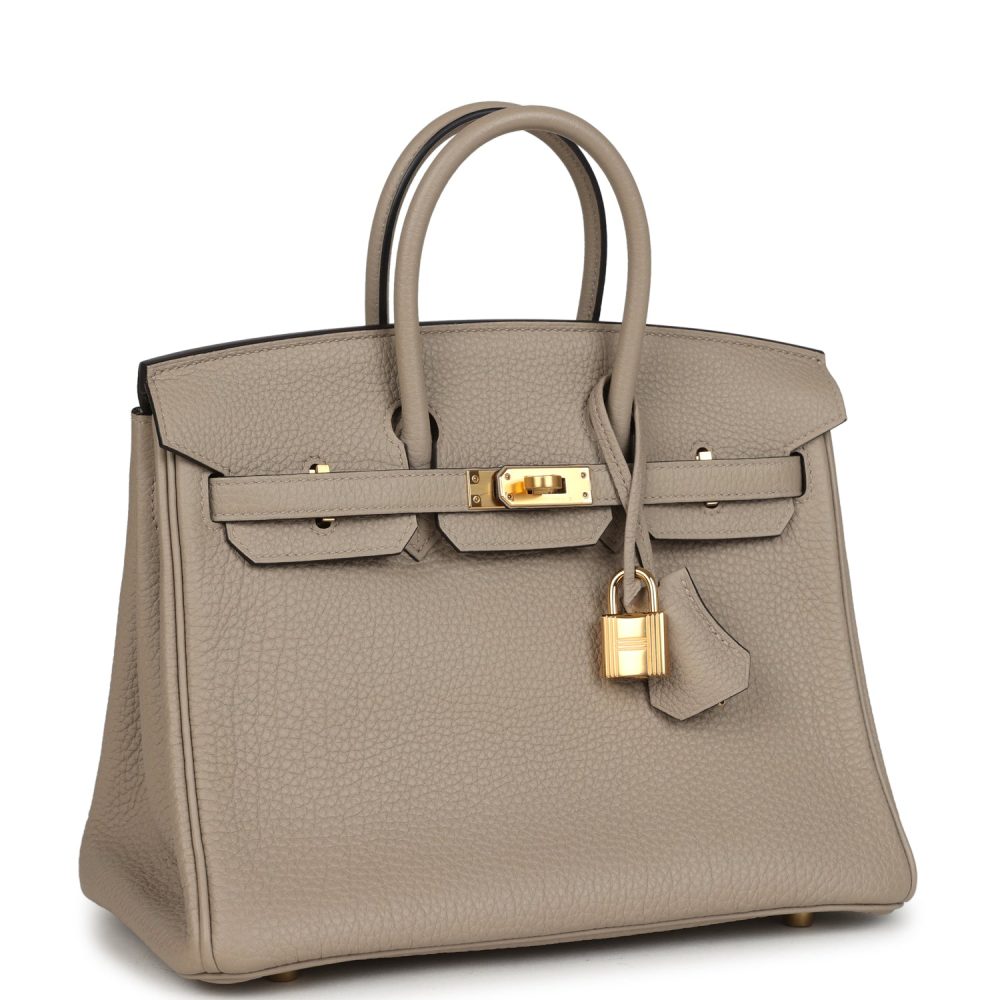 Hermes Birkin 25 Gris Tourterelle Togo Gold Hardware - Image 2