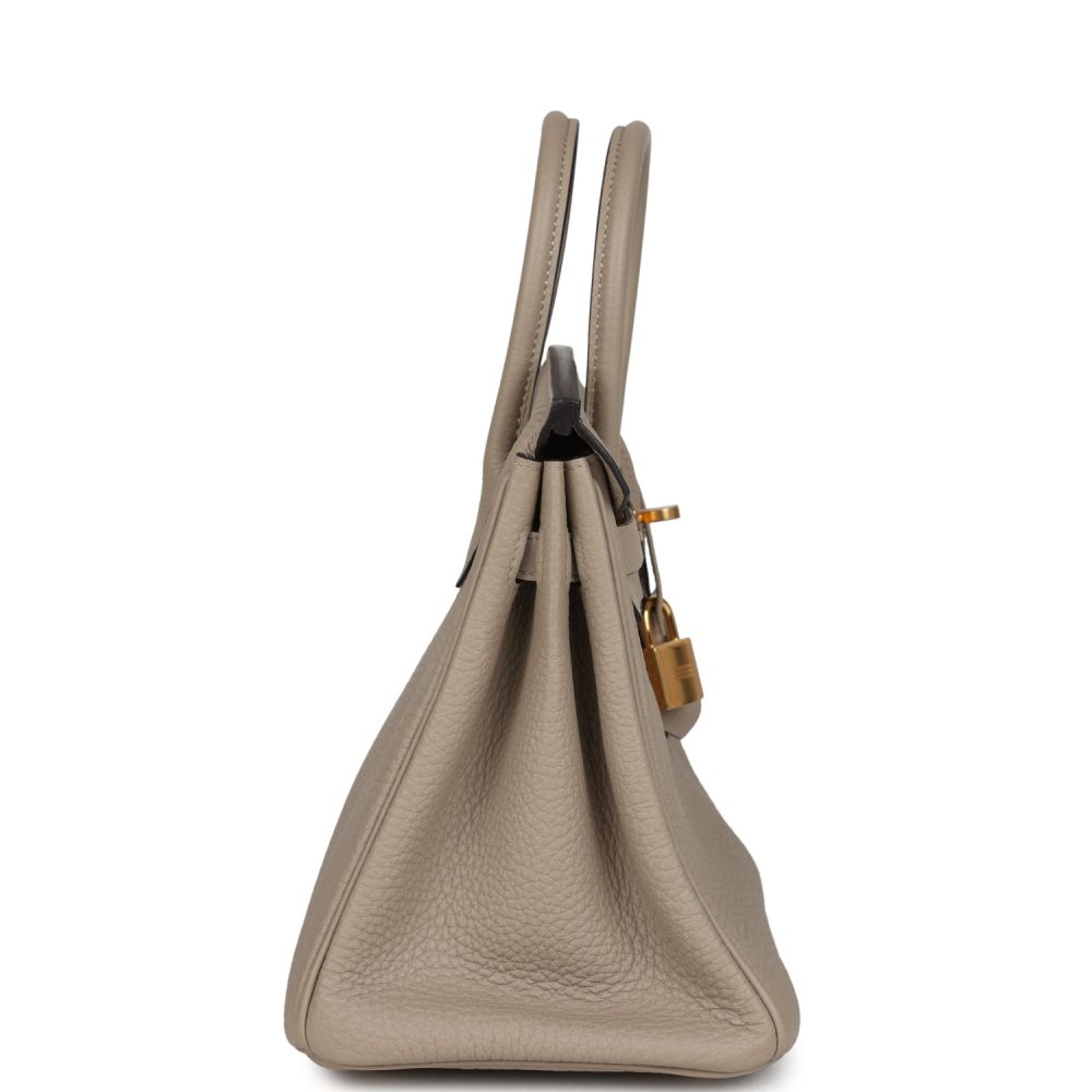 Hermes Birkin 25 Gris Tourterelle Togo Gold Hardware - Image 3