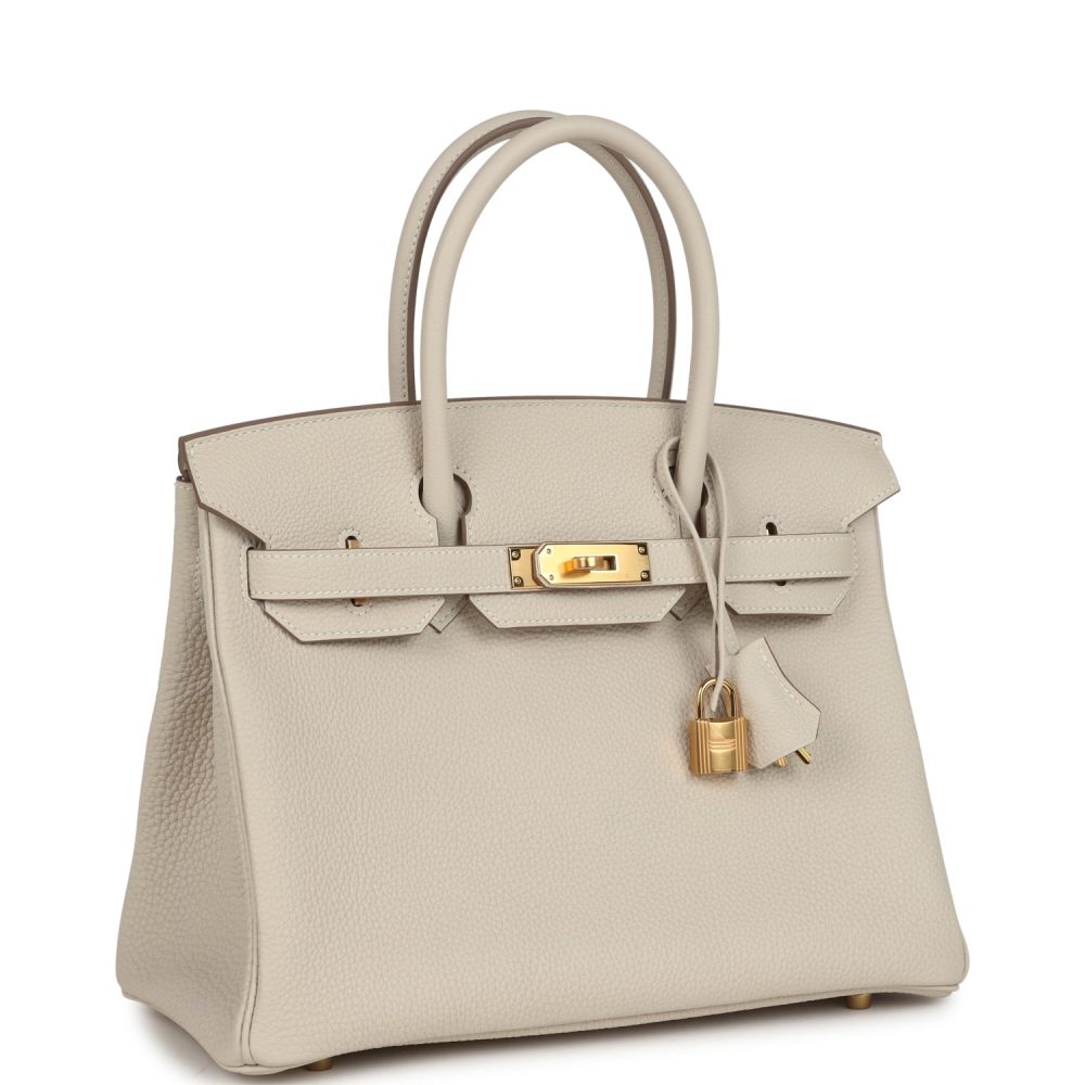 Hermes Birkin 30 Craie Togo Gold Hardware - Image 2
