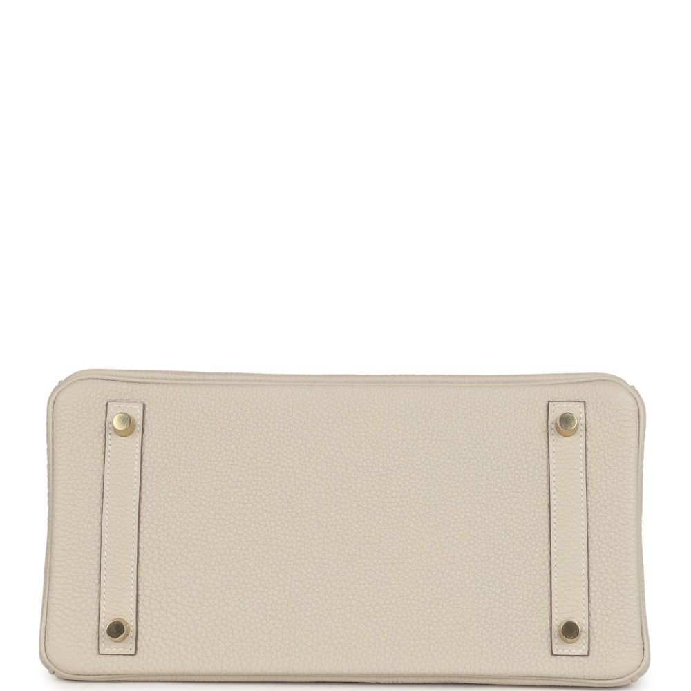 Hermes Birkin 30 Craie Togo Gold Hardware - Image 6