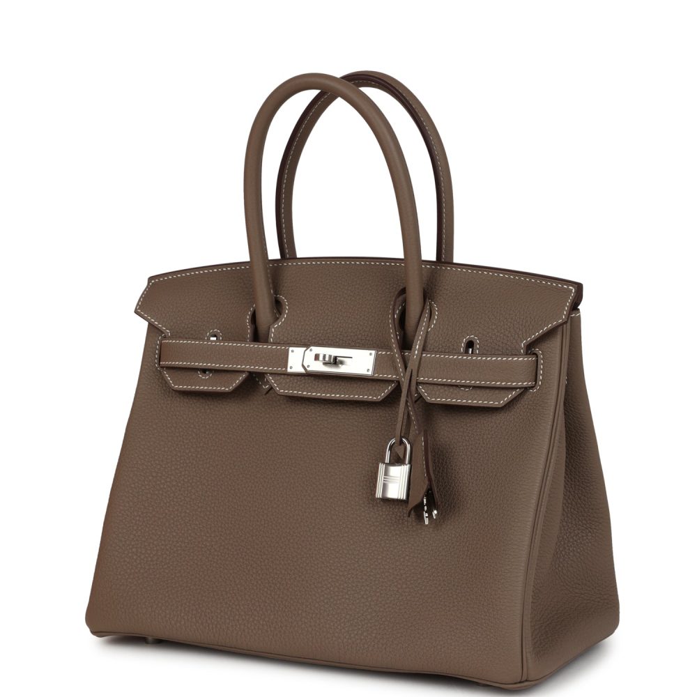 Hermes Birkin 30 Etoupe Togo Palladium Hardware - Image 3