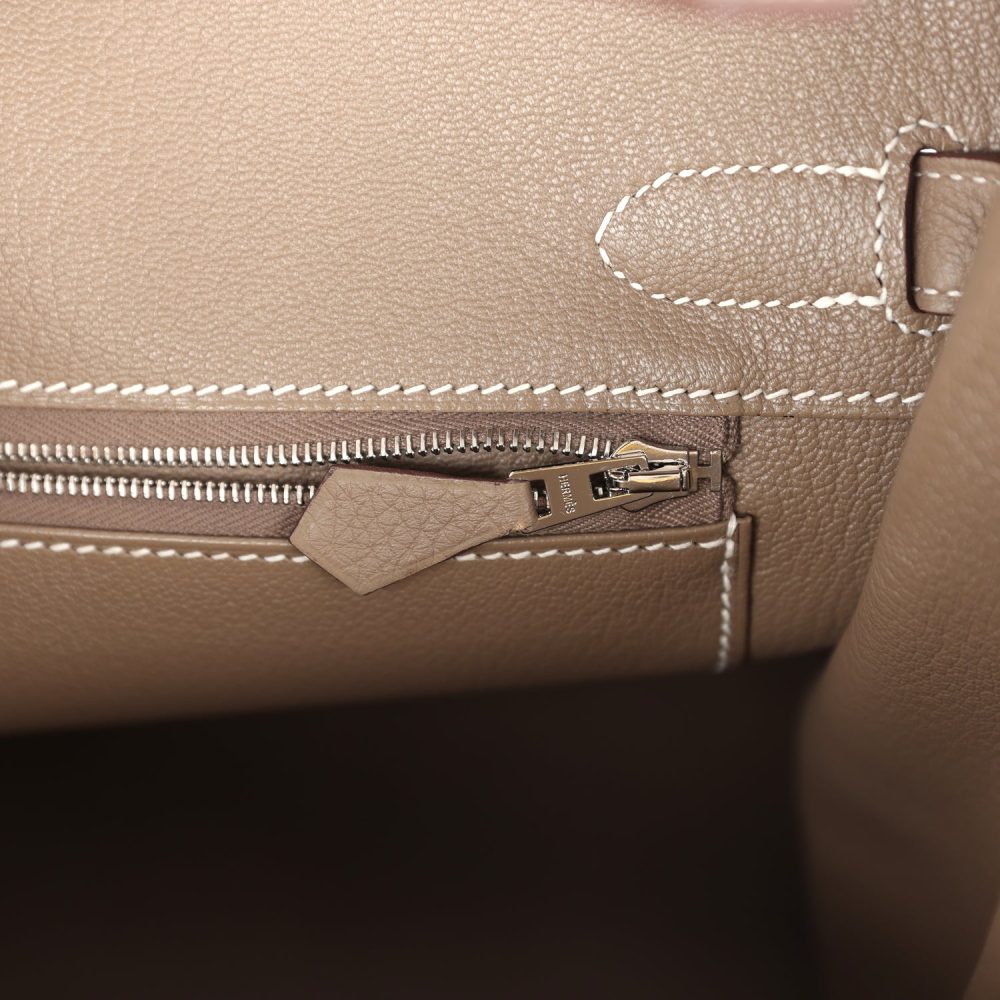 Hermes Birkin 30 Etoupe Togo Palladium Hardware - Image 9