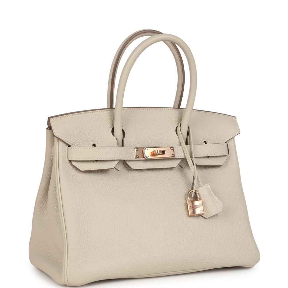 Hermes Birkin 30 Craie Togo Rose Gold Hardware - Image 2
