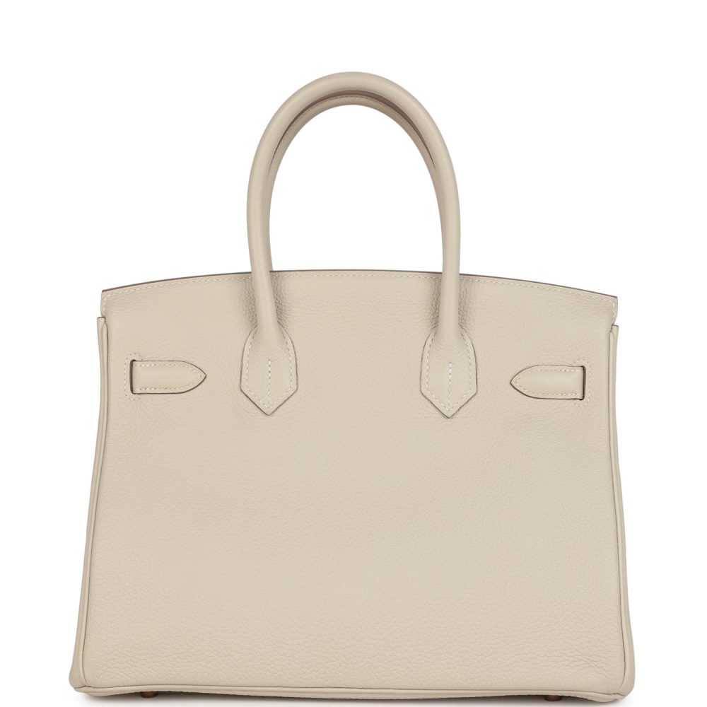 Hermes Birkin 30 Craie Togo Rose Gold Hardware - Image 4