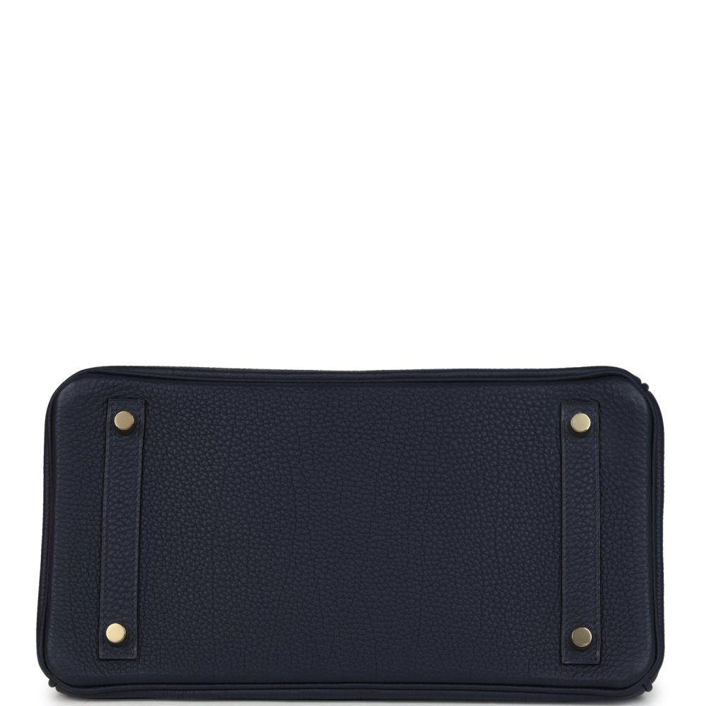 Hermes Birkin 30 Bleu Nuit Togo Gold Hardware - Image 6