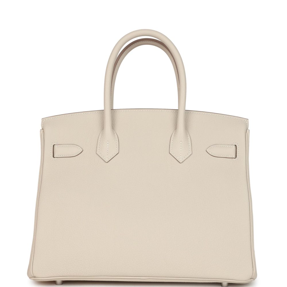 Hermes Birkin 30 Craie Togo Palladium Hardware - Image 5