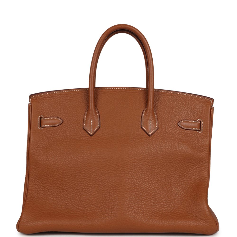 Vintage Hermes Birkin 35 Gold Clemence Gold Hardware - Image 4