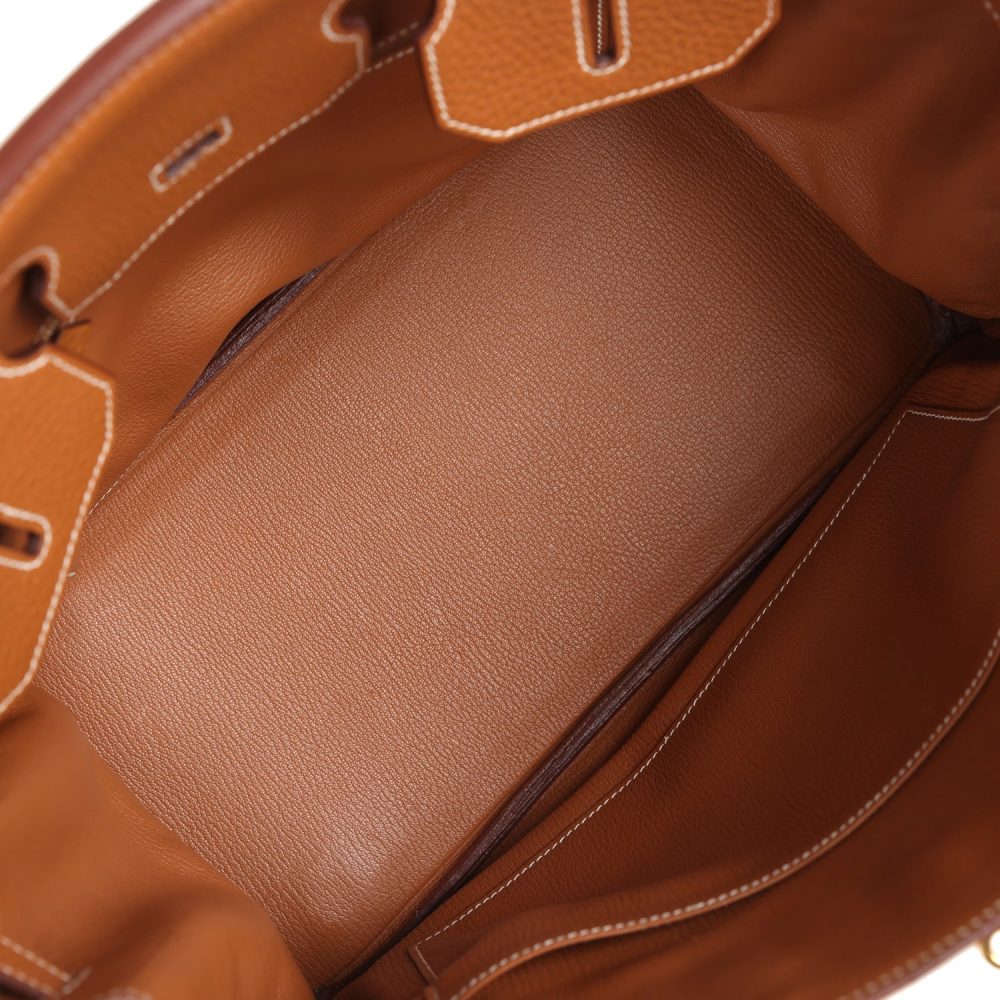 Vintage Hermes Birkin 35 Gold Clemence Gold Hardware - Image 8