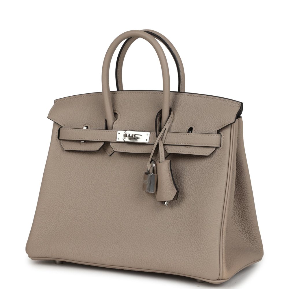 Hermes Birkin 25 Gris Tourterelle Togo Palladium Hardware - Image 5
