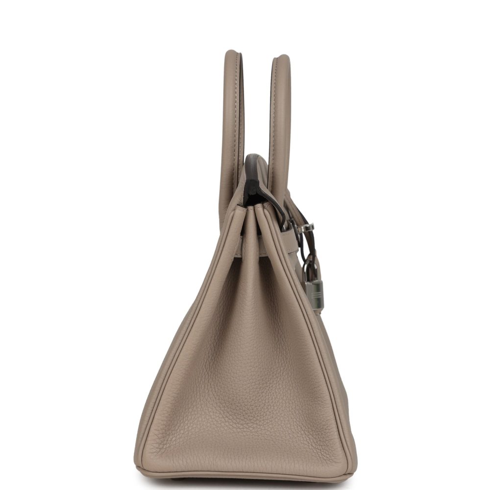 Hermes Birkin 25 Gris Tourterelle Togo Palladium Hardware - Image 3
