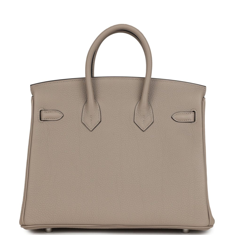Hermes Birkin 25 Gris Tourterelle Togo Palladium Hardware - Image 4