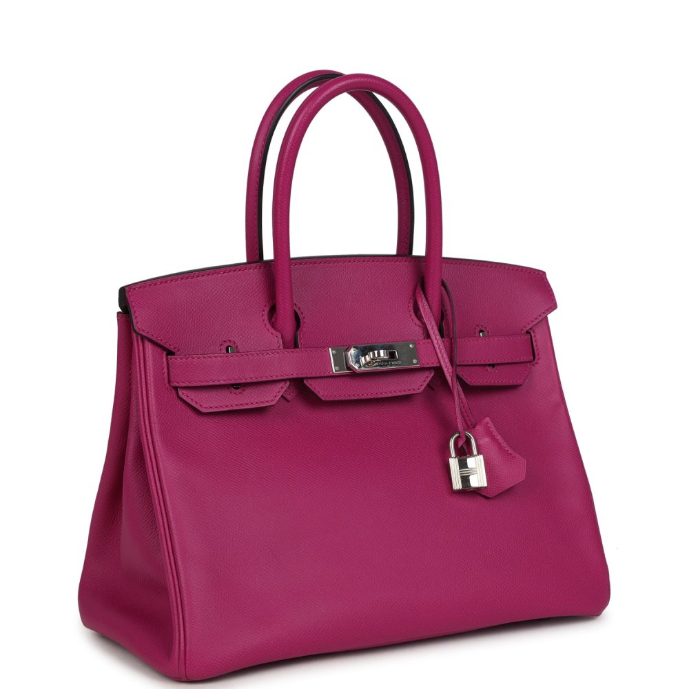 Pre-owned Hermes Birkin 30 Rose Pourpre Epsom Palladium Hardware - Image 2
