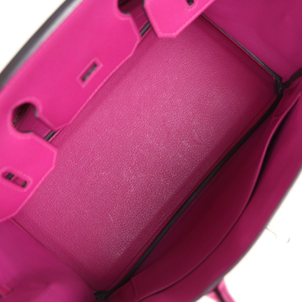 Pre-owned Hermes Birkin 30 Rose Pourpre Epsom Palladium Hardware - Image 8