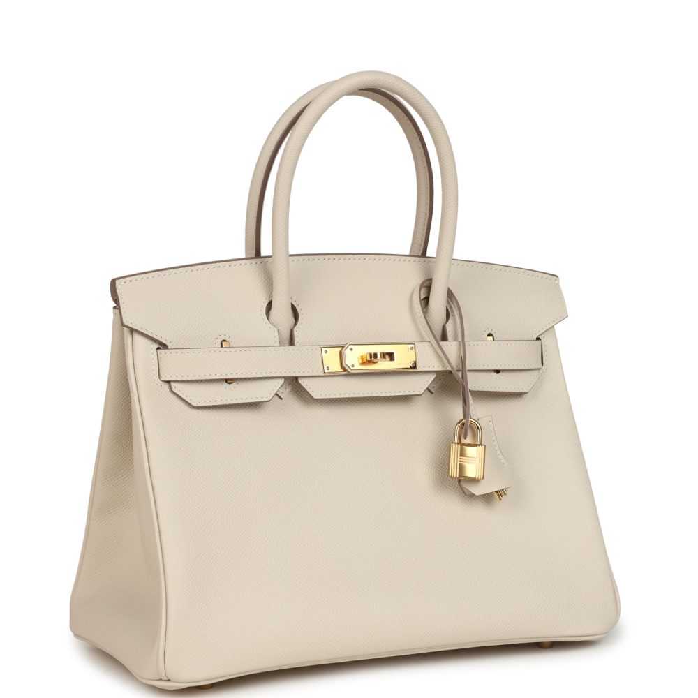 Hermes Birkin 30 Craie Epsom Gold Hardware - Image 2