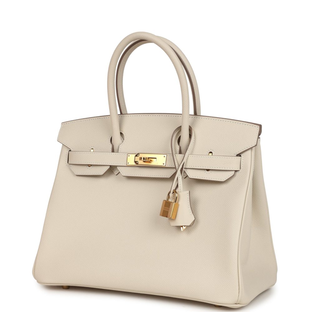 Hermes Birkin 30 Craie Epsom Gold Hardware - Image 3