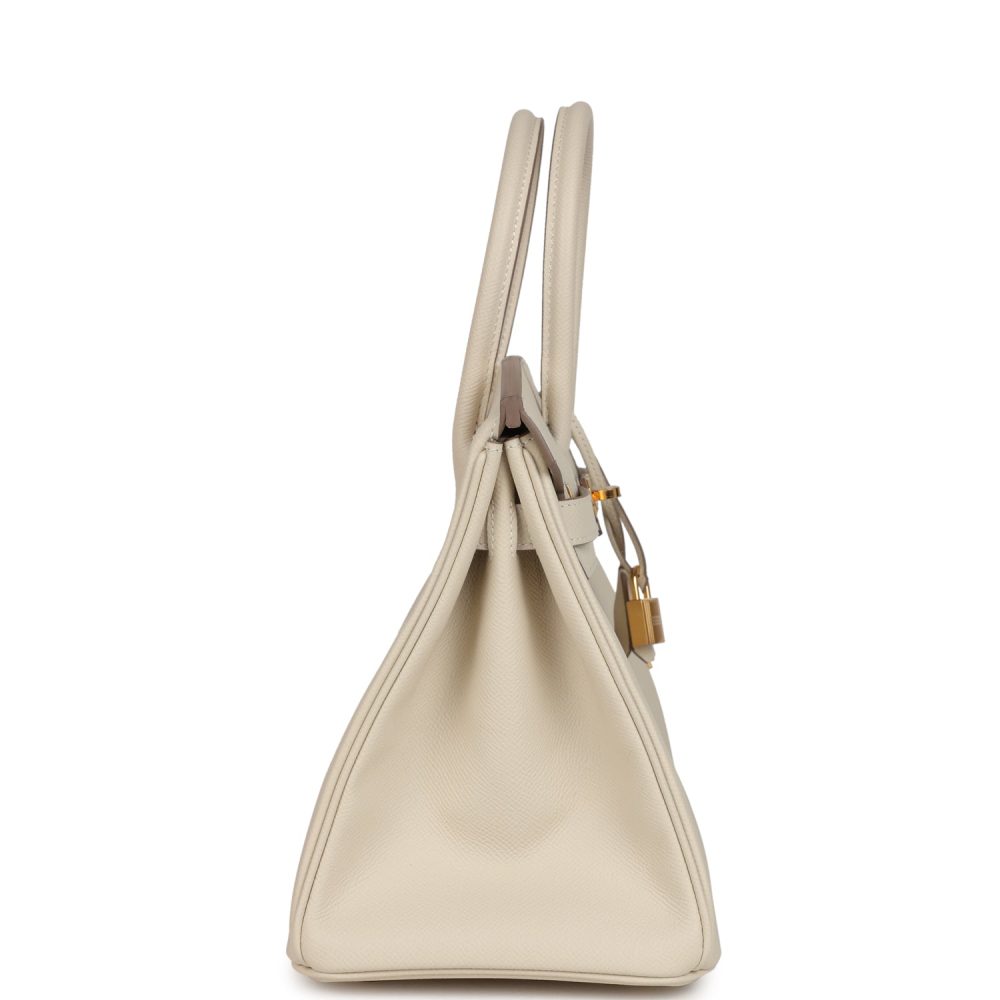 Hermes Birkin 30 Craie Epsom Gold Hardware - Image 4