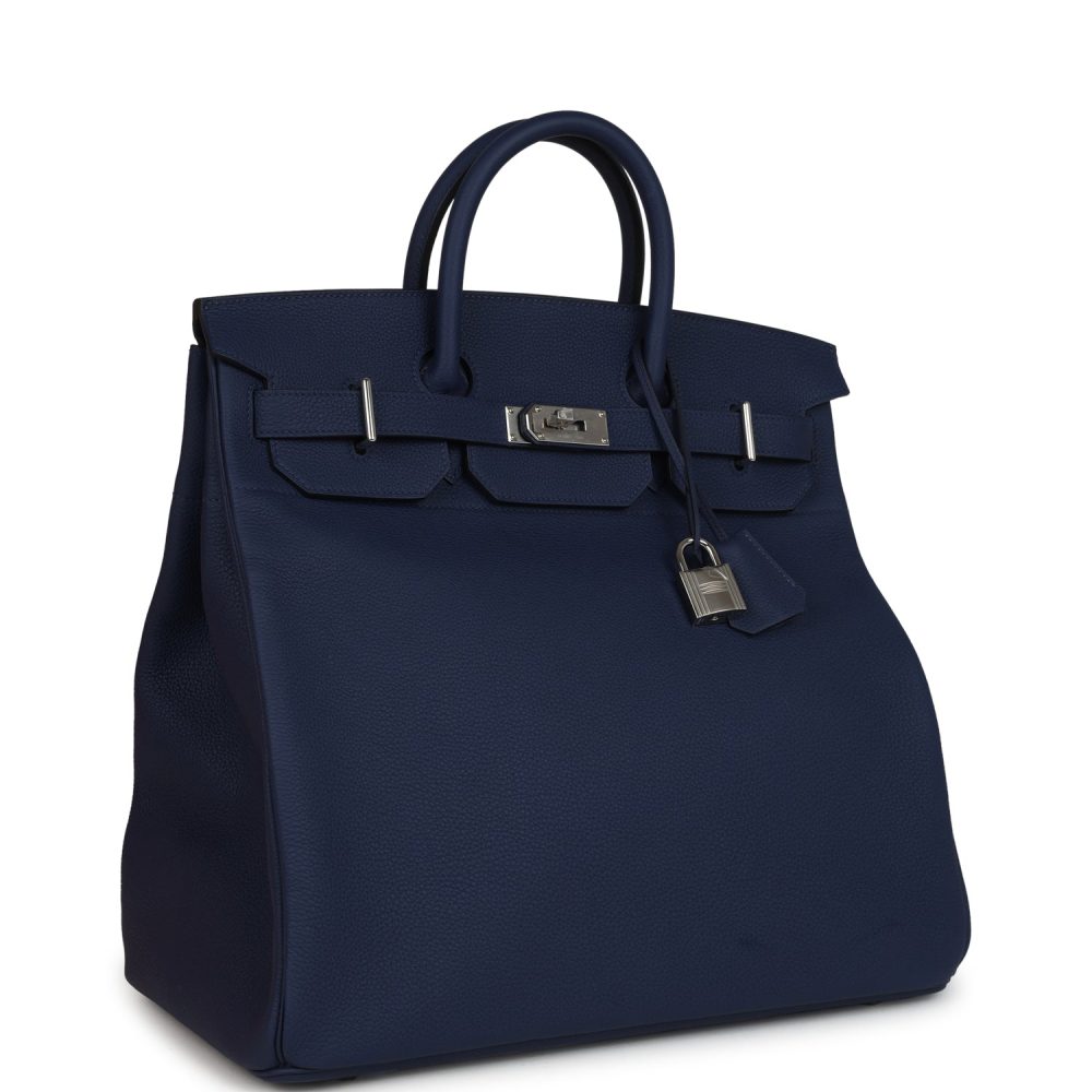 Hermes HAC Birkin 40 Bleu Saphir Togo Palladium Hardware - Image 2