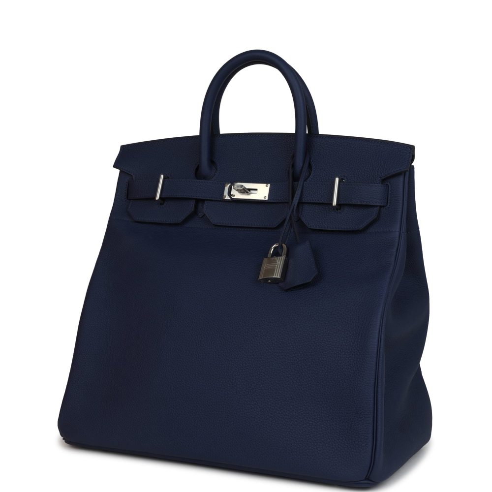 Hermes HAC Birkin 40 Bleu Saphir Togo Palladium Hardware - Image 5