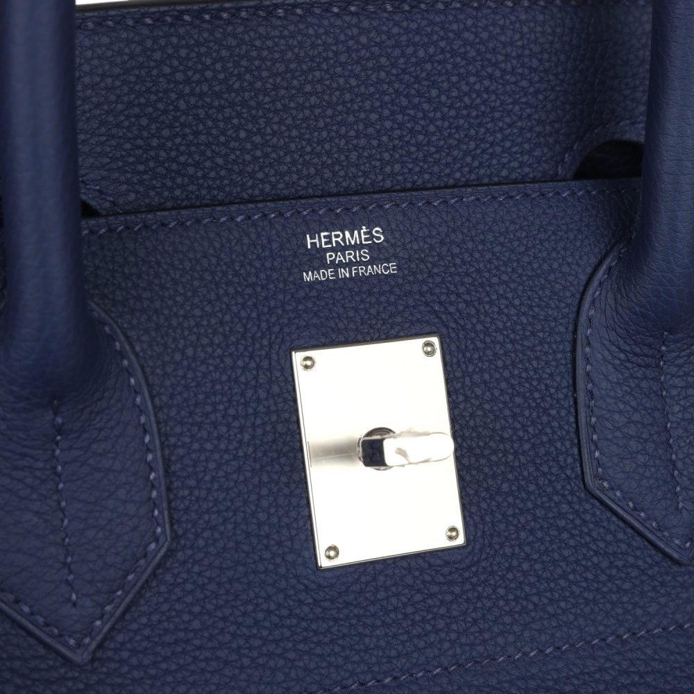 Hermes HAC Birkin 40 Bleu Saphir Togo Palladium Hardware - Image 7