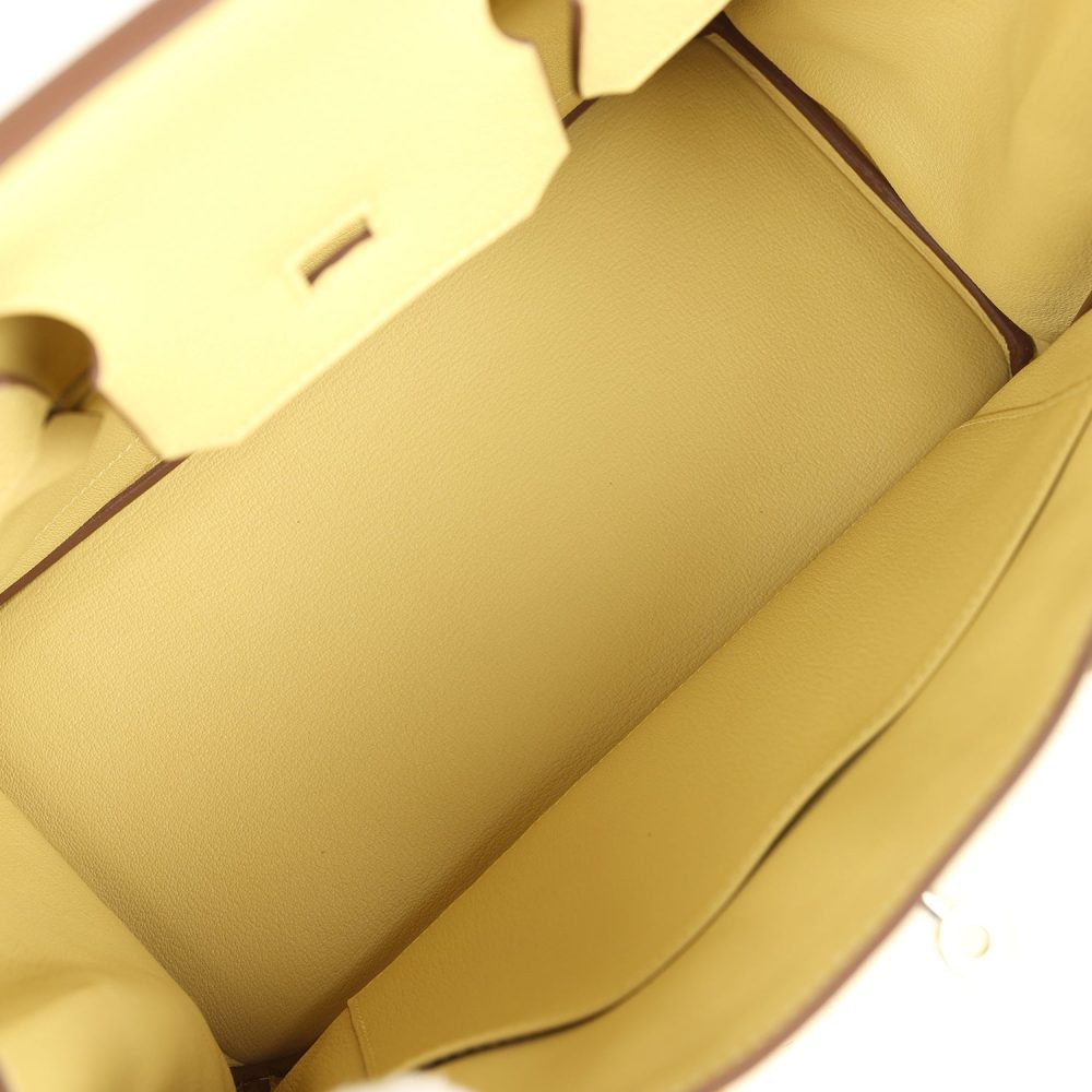 Pre-owned Hermes Birkin 30 Jaune Poussin Togo Palladium Hardware - Image 8