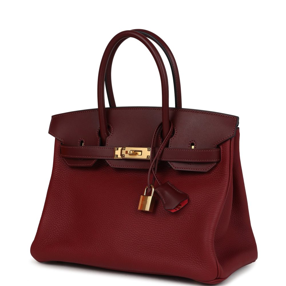 Hermes Birkin 30 Rouge H Verso Sombrero and Clemence Touch Gold Hardware - Image 5