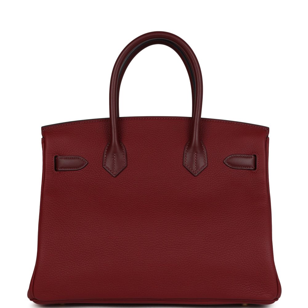 Hermes Birkin 30 Rouge H Verso Sombrero and Clemence Touch Gold Hardware - Image 4
