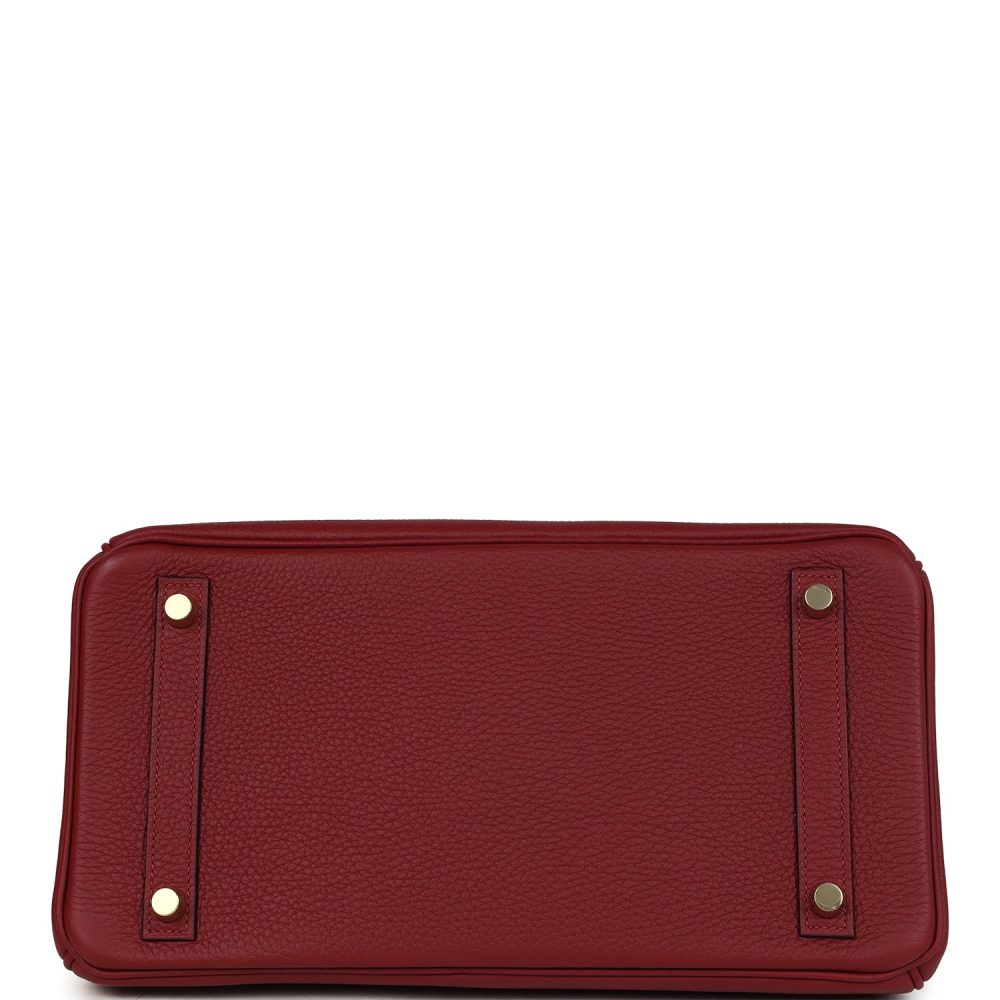Hermes Birkin 30 Rouge H Verso Sombrero and Clemence Touch Gold Hardware - Image 6
