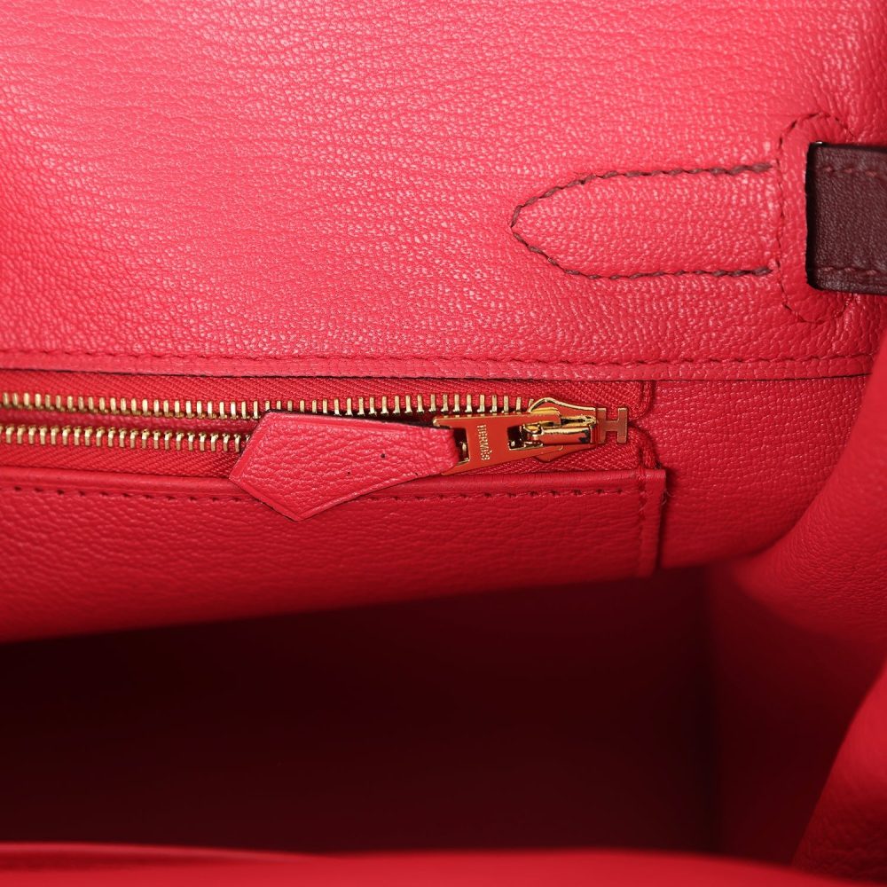 Hermes Birkin 30 Rouge H Verso Sombrero and Clemence Touch Gold Hardware - Image 9