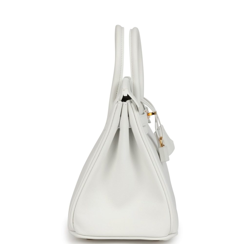 Hermes Birkin 25 New White Swift Gold Hardware - Image 4
