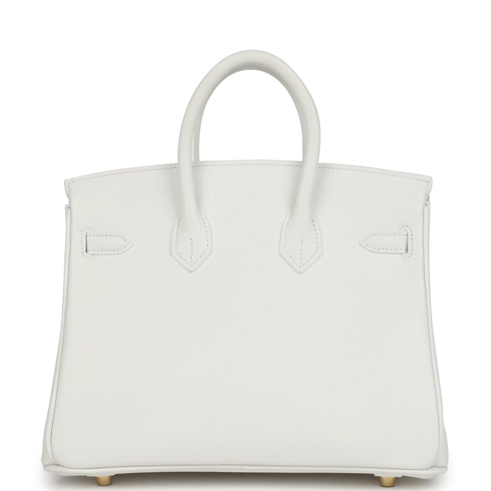 Hermes Birkin 25 New White Swift Gold Hardware - Image 5