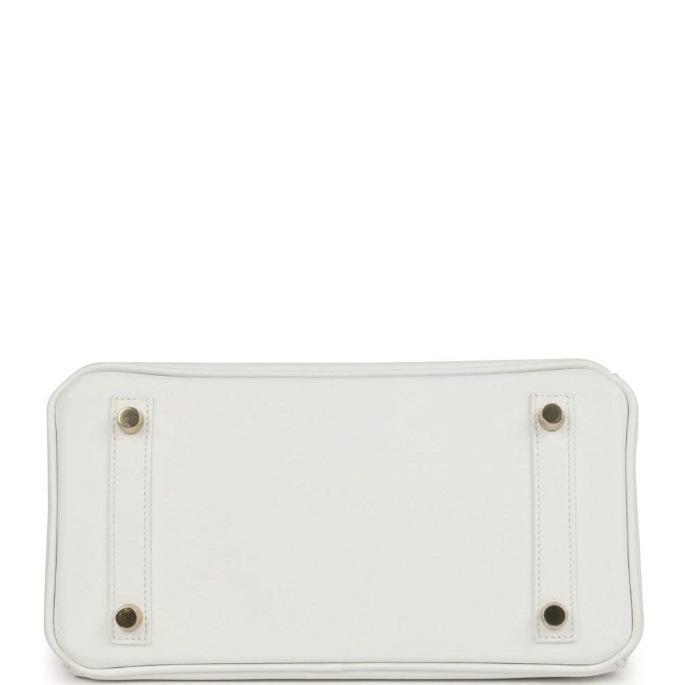 Hermes Birkin 25 New White Swift Gold Hardware - Image 6