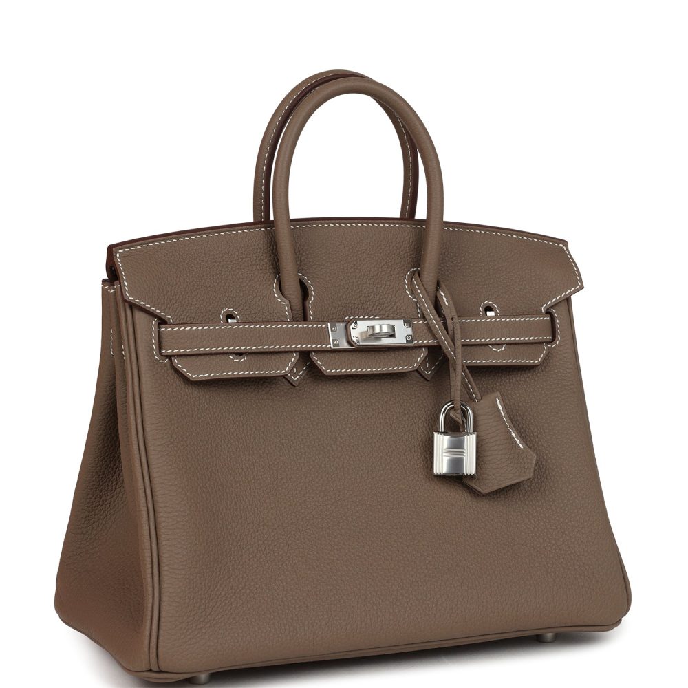 Hermes Birkin 25 Etoupe Togo Palladium Hardware - Image 2