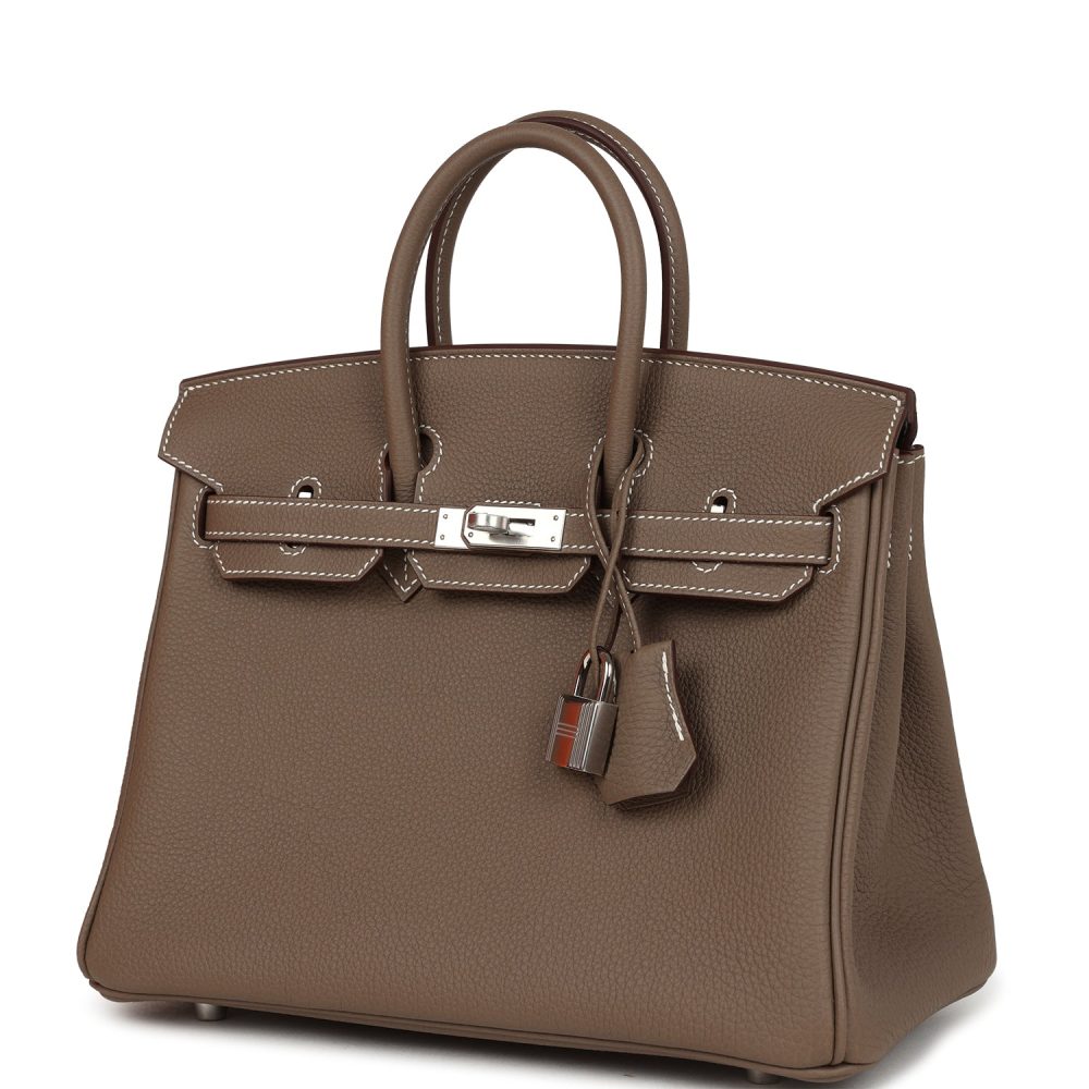 Hermes Birkin 25 Etoupe Togo Palladium Hardware - Image 5
