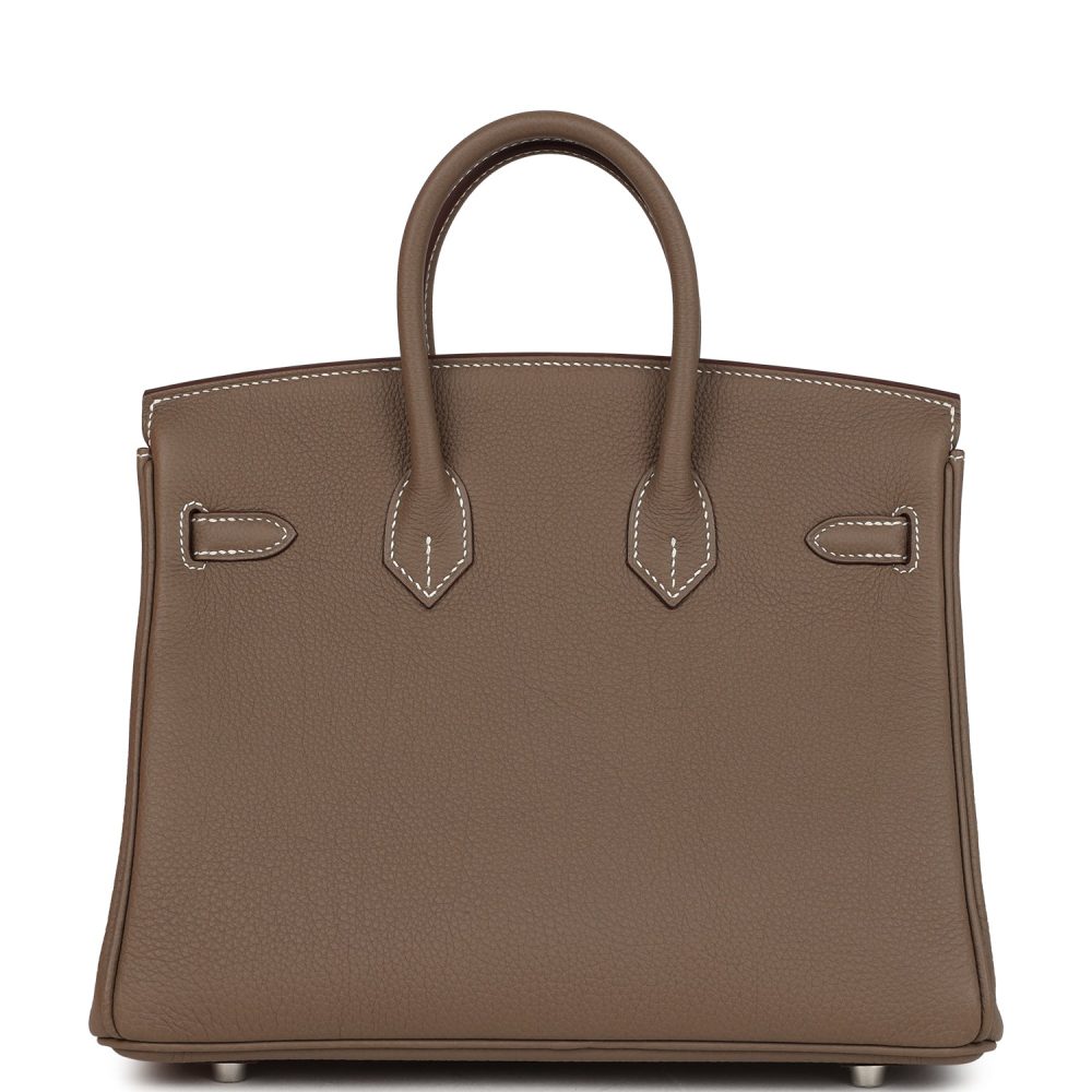 Hermes Birkin 25 Etoupe Togo Palladium Hardware - Image 4