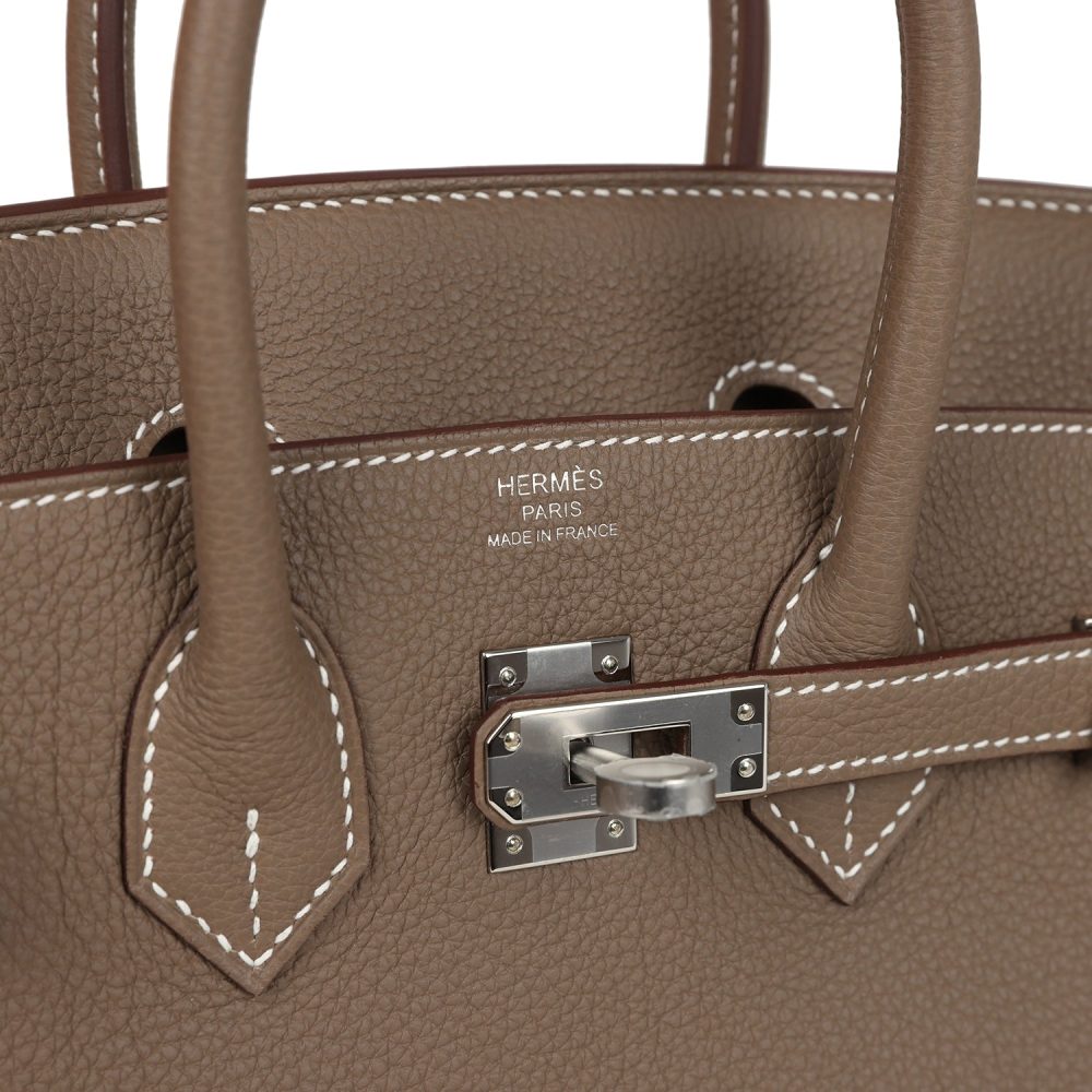 Hermes Birkin 25 Etoupe Togo Palladium Hardware - Image 7