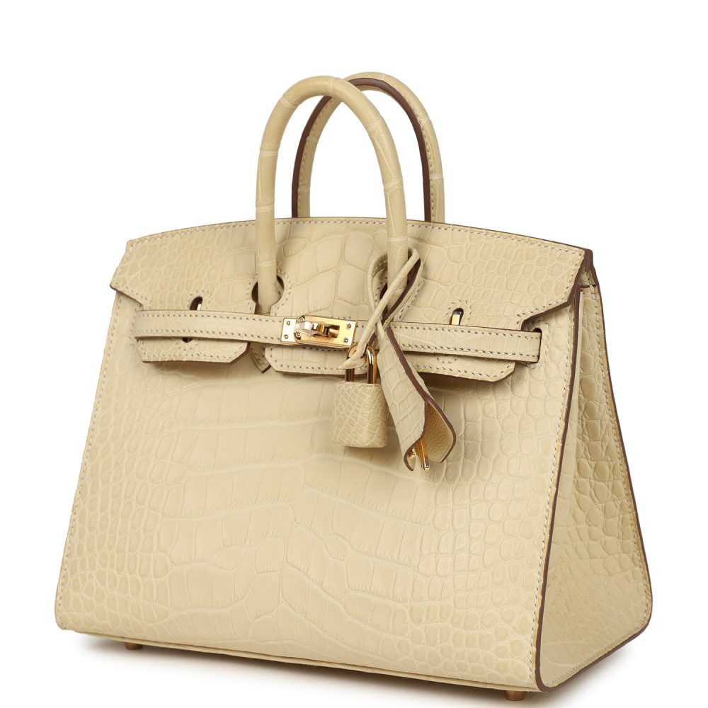 Hermes Birkin Sellier 20 Vanille Matte Alligator Gold Hardware - Image 5