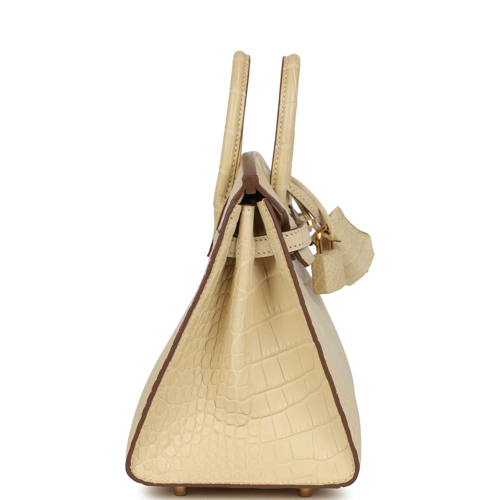 Hermes Birkin Sellier 20 Vanille Matte Alligator Gold Hardware - Image 3