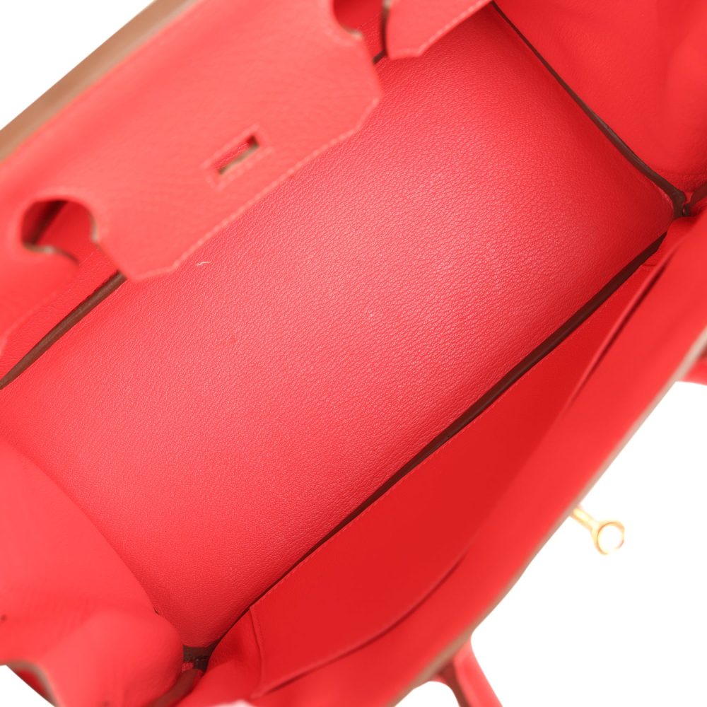 Pre-owned Hermes Birkin 30 Bougainvillea Clemence Gold Hardware - Image 8