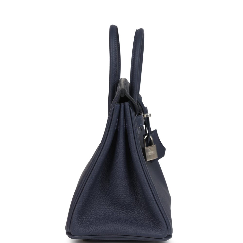 Hermes Birkin 25 Bleu Nuit Togo Palladium Hardware - Image 3