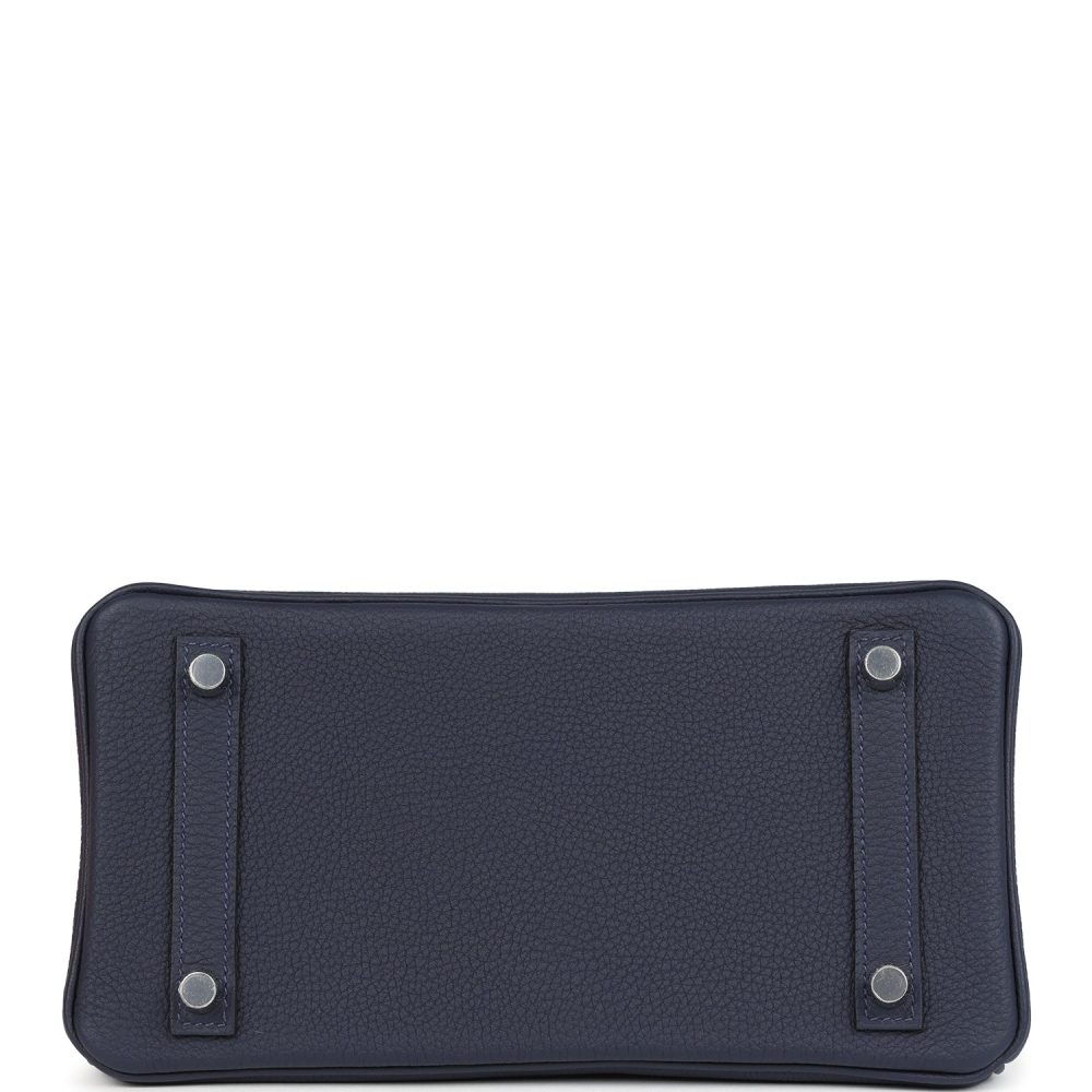 Hermes Birkin 25 Bleu Nuit Togo Palladium Hardware - Image 6