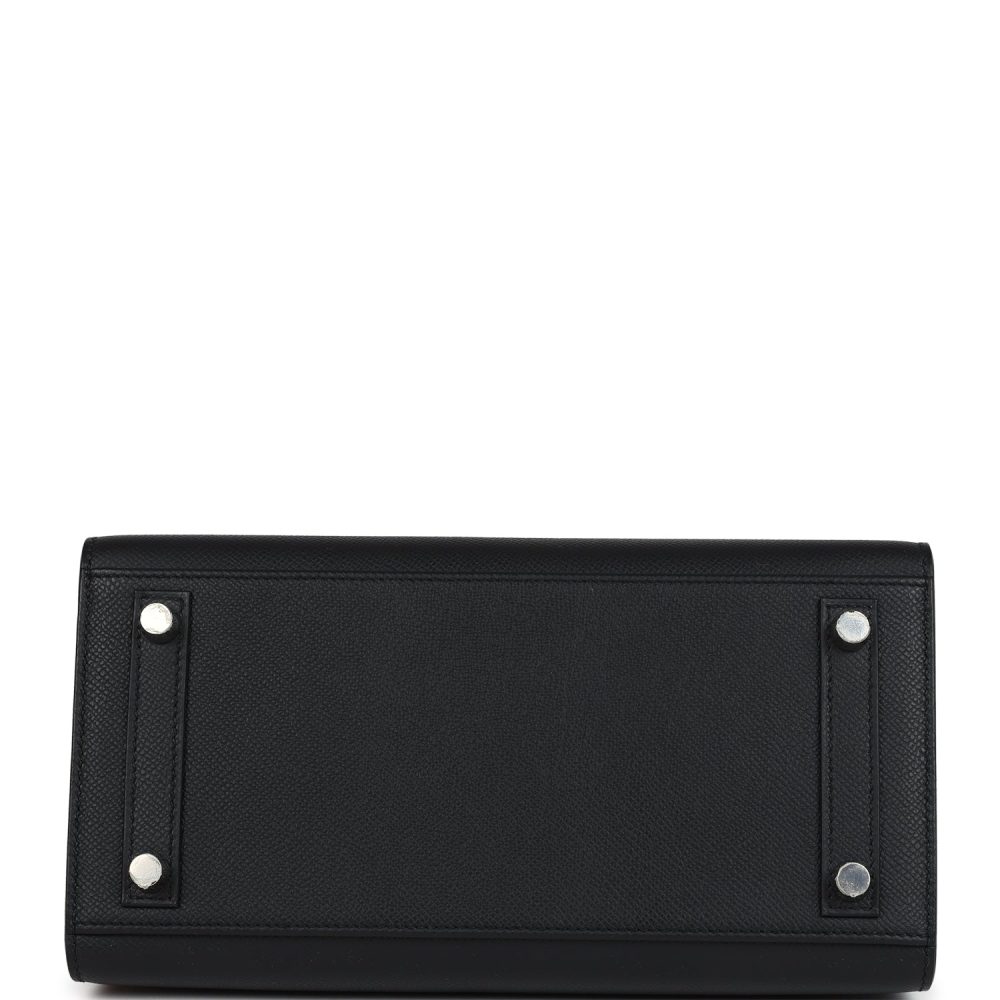 Hermes Birkin Sellier 25 Black Epsom Palladium Hardware - Image 6