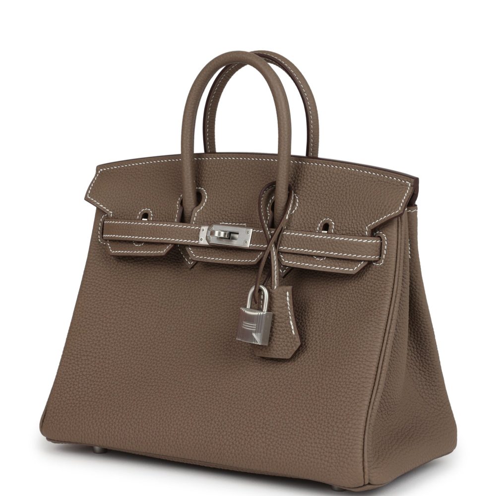 Hermes Birkin 25 Etoupe Togo Brushed Palladium Hardware - Image 5