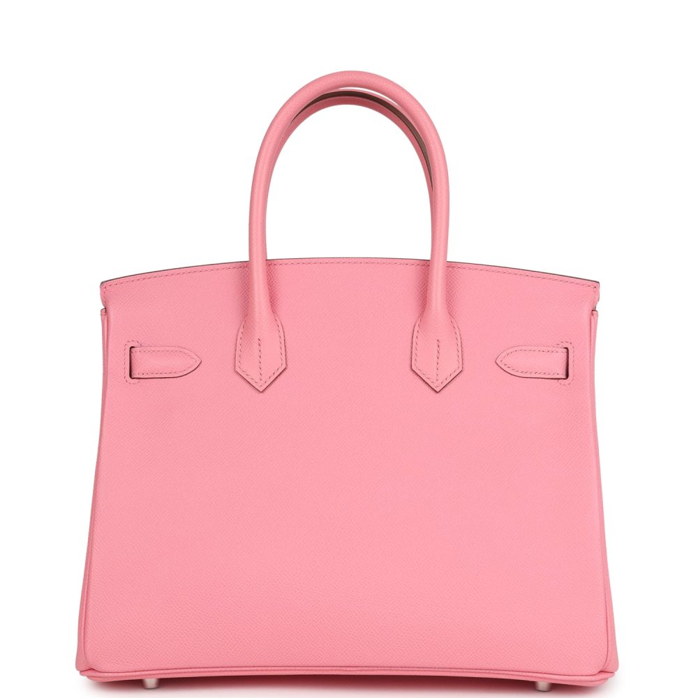 Pre-owned Hermes Birkin 30 Rose Confetti Epsom Palladium Hardware - Image 4