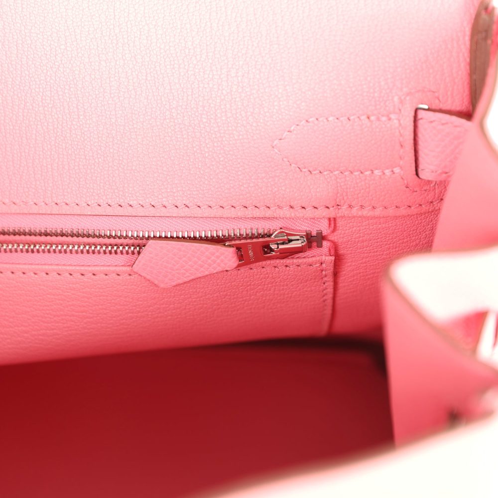 Pre-owned Hermes Birkin 30 Rose Confetti Epsom Palladium Hardware - Image 9