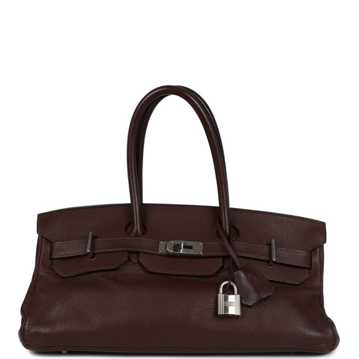 Vintage Hermes Shoulder Birkin 42 JPG Havane Clemence Palladium Hardware