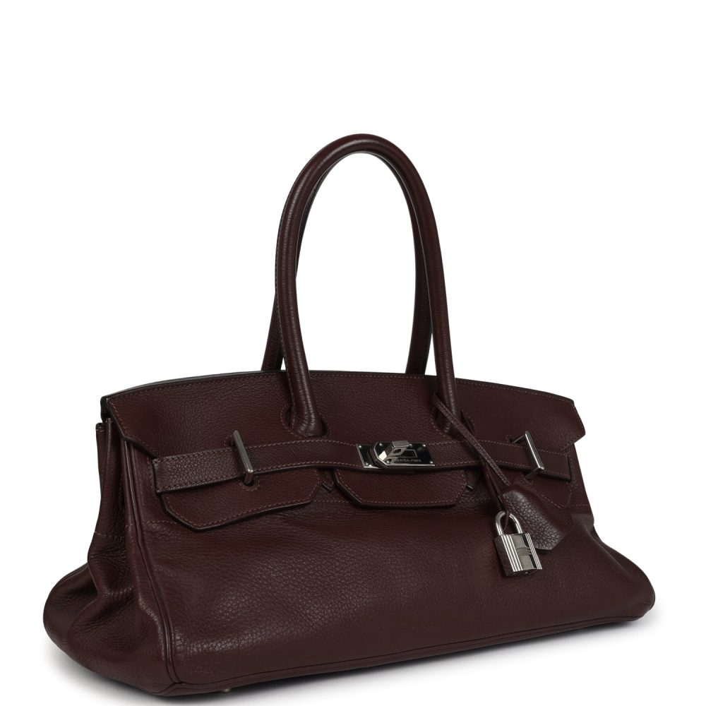 Vintage Hermes Shoulder Birkin 42 JPG Havane Clemence Palladium Hardware - Image 2