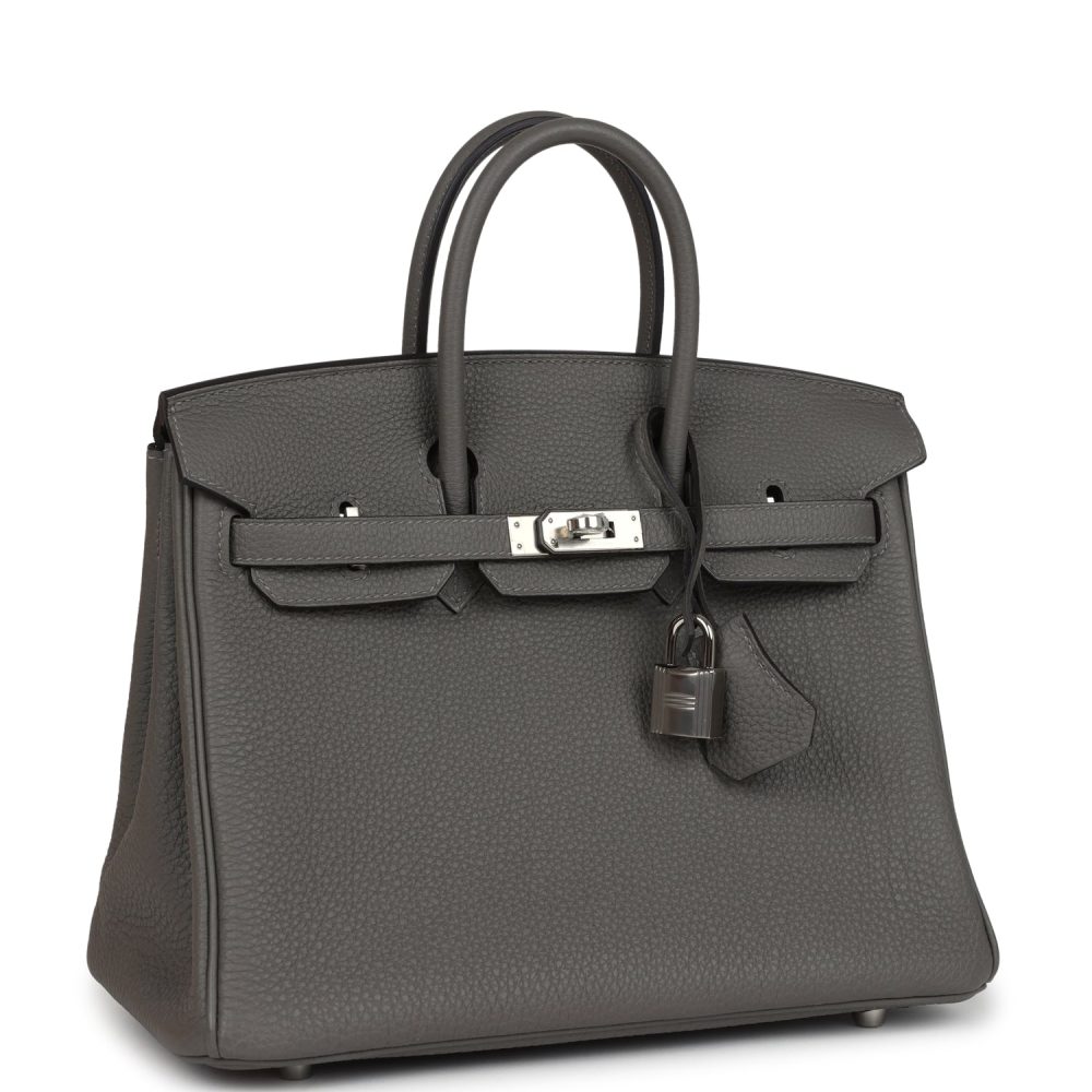 Hermes Birkin 25 Gris Meyer Togo Palladium Hardware - Image 2