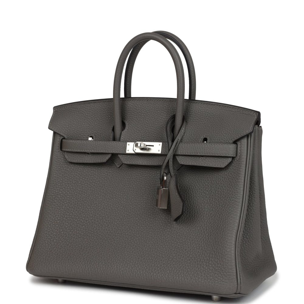 Hermes Birkin 25 Gris Meyer Togo Palladium Hardware - Image 5